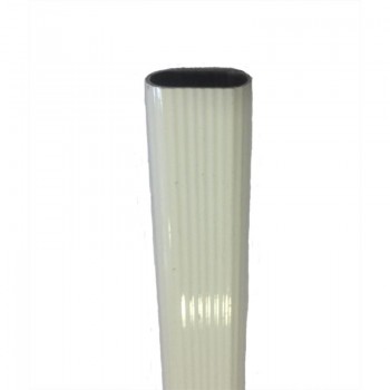 (AGOTADO) TUBO OVALADO ALUM BLANCO 30X15 2M.