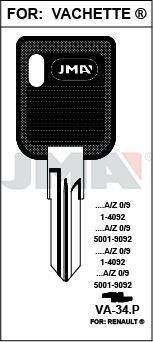 VA34P JMA ACERO PLAST NEGRO LLAVE