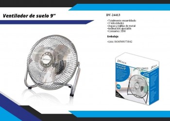 VENTILADOR DVTECH METAL SUELO 9"  24413