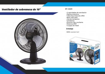 VENTILADOR DVTECH MESA  ASPAS METAL 10" 24430
