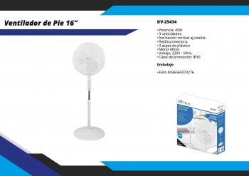 VENTILADOR PIE REDONDO 16" RAYDAN