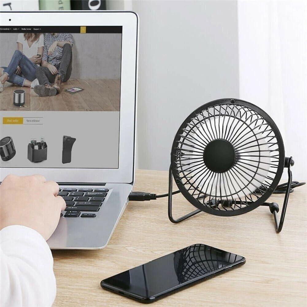 VENTILADOR USB MESA  4"  metal color