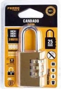 CANDADO COMBINACION LATON MULTIMER TOOLS 30MM. 00541