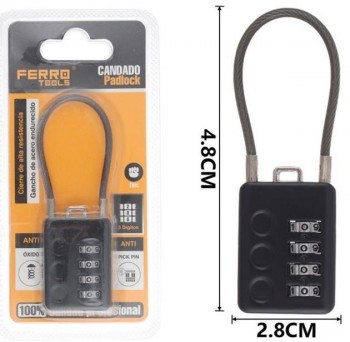 CANDADO HILO ACERO COMBINACION 4D FERRO 04248
