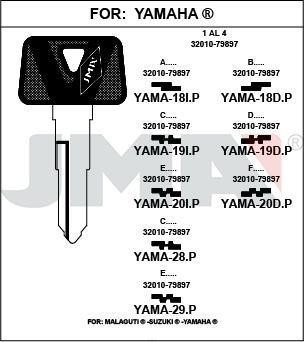 YAMA- 20DP JMA ACERO PLAST NEGRO